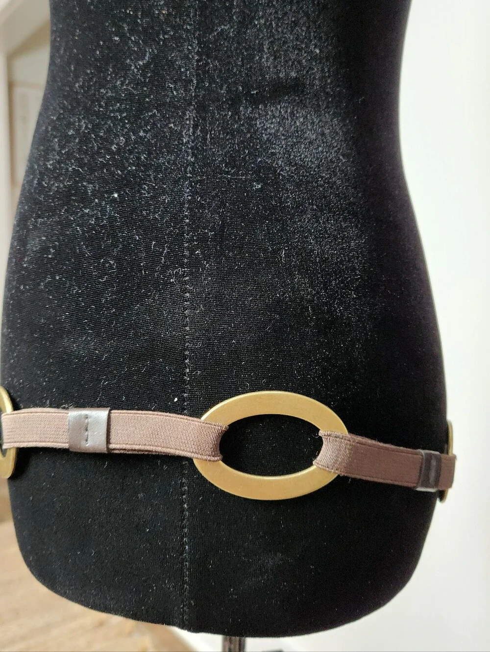Vintage Lakeshore Drive Accessories Brown Gold Hook Belt Size Small Equestrian